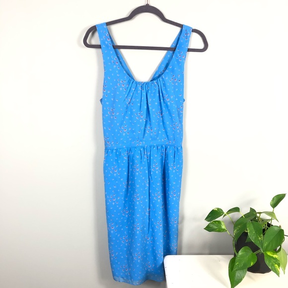 Madewell Silk Twist Back Keyhole Dress 10